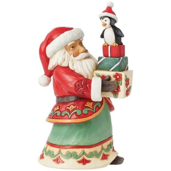 Jim Shore Heartwood Creek Santa with Presents and a Penguin Pint-Sized Figurine - Picture 5 of 5